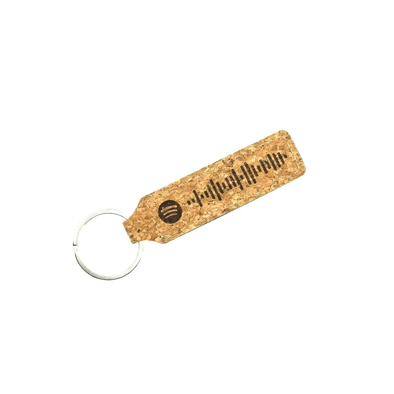 Llavero de corcho natural personalizado